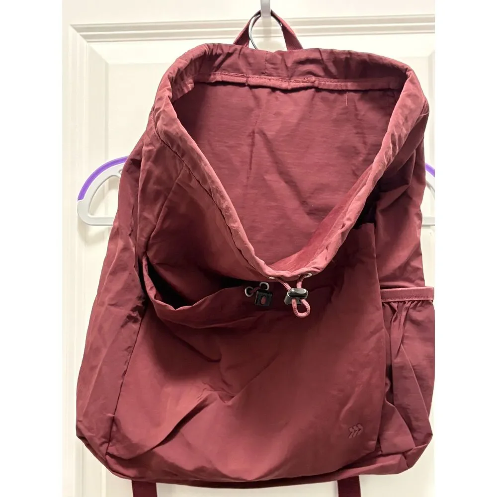 All in Motion Wine Color Sack Backpack NWT Cinch Drawstring Sport Bag 15x17